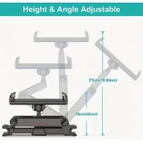 Support tablette/téléphone pour voiture appui-tête compatible avec différents appareils de 11,94 à 32,77cm - Noir