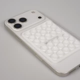 Support téléphone universel ventouse PhoneLook avec fixation autocollante en silicone - Blanc