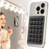 Support téléphone universel ventouse PhoneLook avec fixation autocollante en silicone - Noir