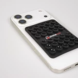 Support téléphone universel ventouse PhoneLook avec fixation autocollante en silicone - Noir