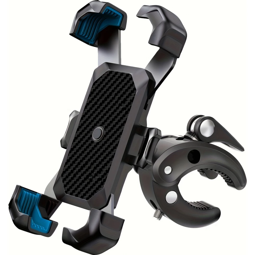 Support téléphone vélo avec fixation anti-choc pour guidon scooter / moto / trotinette - Noir