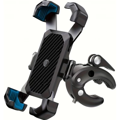 Support téléphone vélo avec fixation anti-choc pour guidon scooter / moto / trotinette - Noir