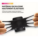 Support universel et élastique pour smartphone à fixer au bras - Noir