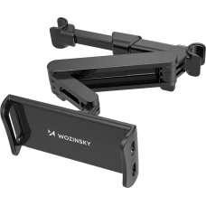 Support Wozinsky pour voiture d'appuie-t&ecirc;te r&eacute;glable pour smartphone ou tablette adaptation universelle avec rotation &agrave; 360&deg; - Noir