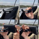 Support Wozinsky pour voiture d'appuie-t&ecirc;te r&eacute;glable pour smartphone ou tablette adaptation universelle avec rotation &agrave; 360&deg; - Noir