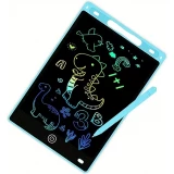 Tablette d&rsquo;&eacute;criture LCD r&eacute;utilisable avec &eacute;cran de dessin en PVC pour enfants - Bleu