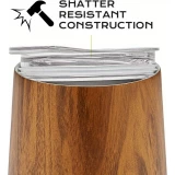 Yerba Mate Tasse Kit 250 ml mit Bombilla, Deckel, Strohhalm & Reinigungsbürste - Holz