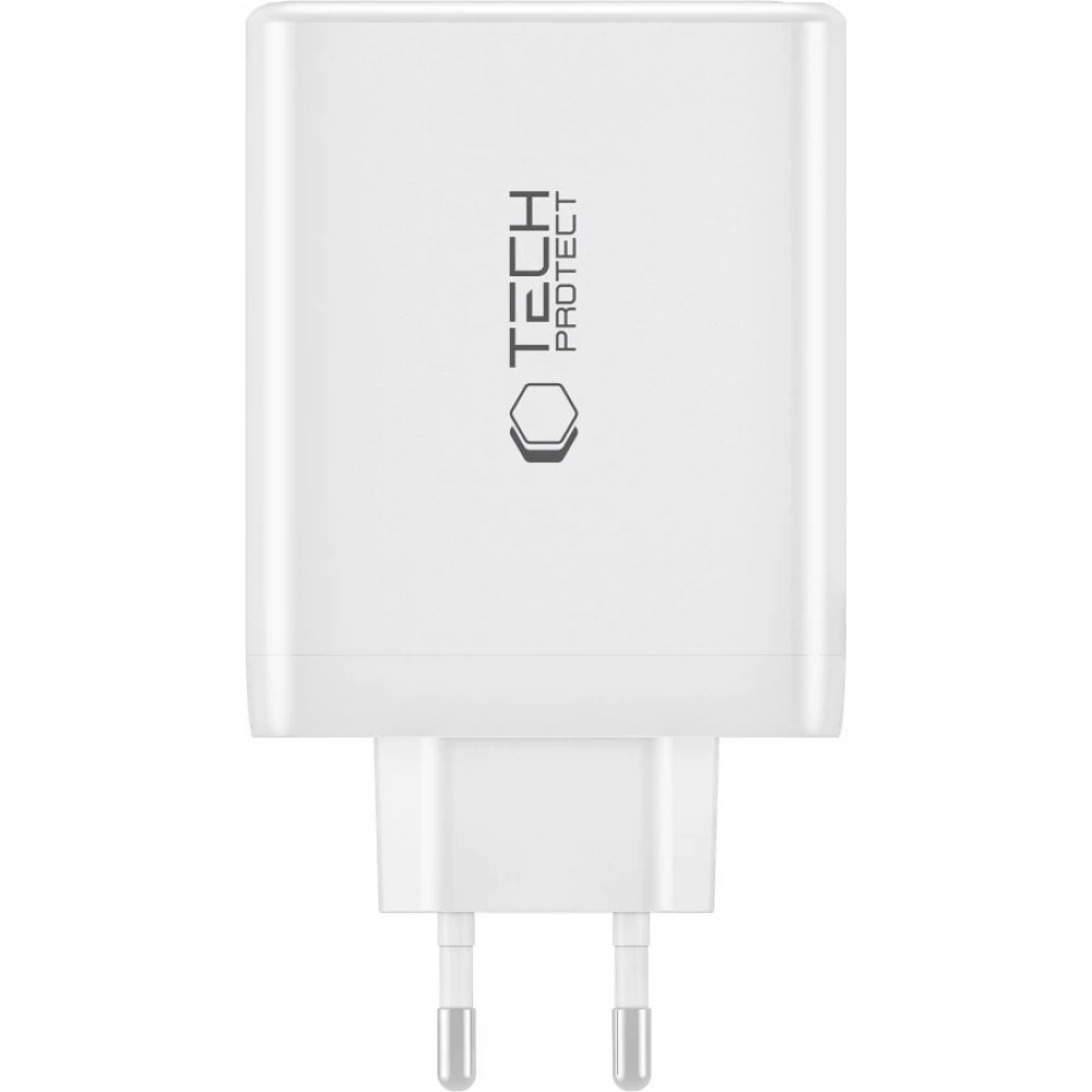 Tech-Protect NC100W-GAN chargeur 100W 3x USB-C PD / USB-A QC 3.0 - Noir