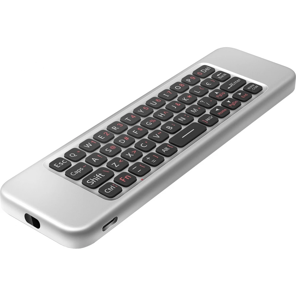 T&eacute;l&eacute;commande W3 Air Mouse Bluetooth 2.4G ultra-fine avec gyroscope et mini clavier pour Android TV Box/PC/Mac/Linux - Noir