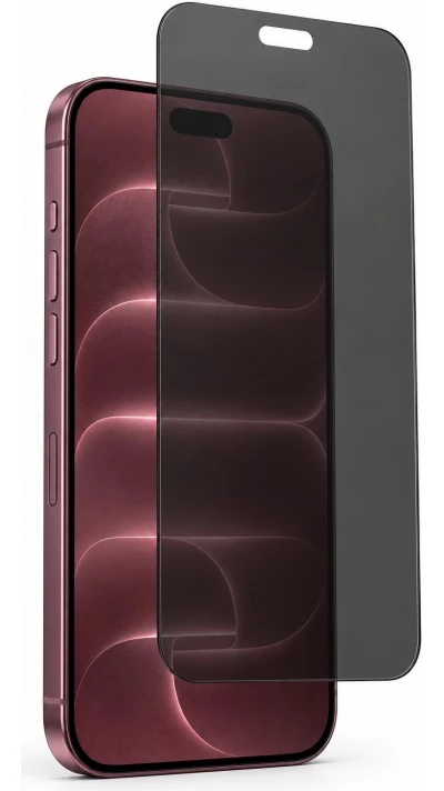 Tempered Glass Privacy iPhone 18 Pro - Vitre de protection d'écran anti-espion en verre trempé