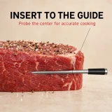Thermom&egrave;tre &agrave; viande sans fil Bluetooth pour barbecue avec application iOS et Android -  Argent