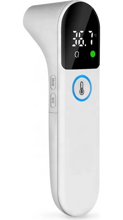 Thermomètre médical bébé frontal et auriculaire infrarouge numérique sans contact - Blanc