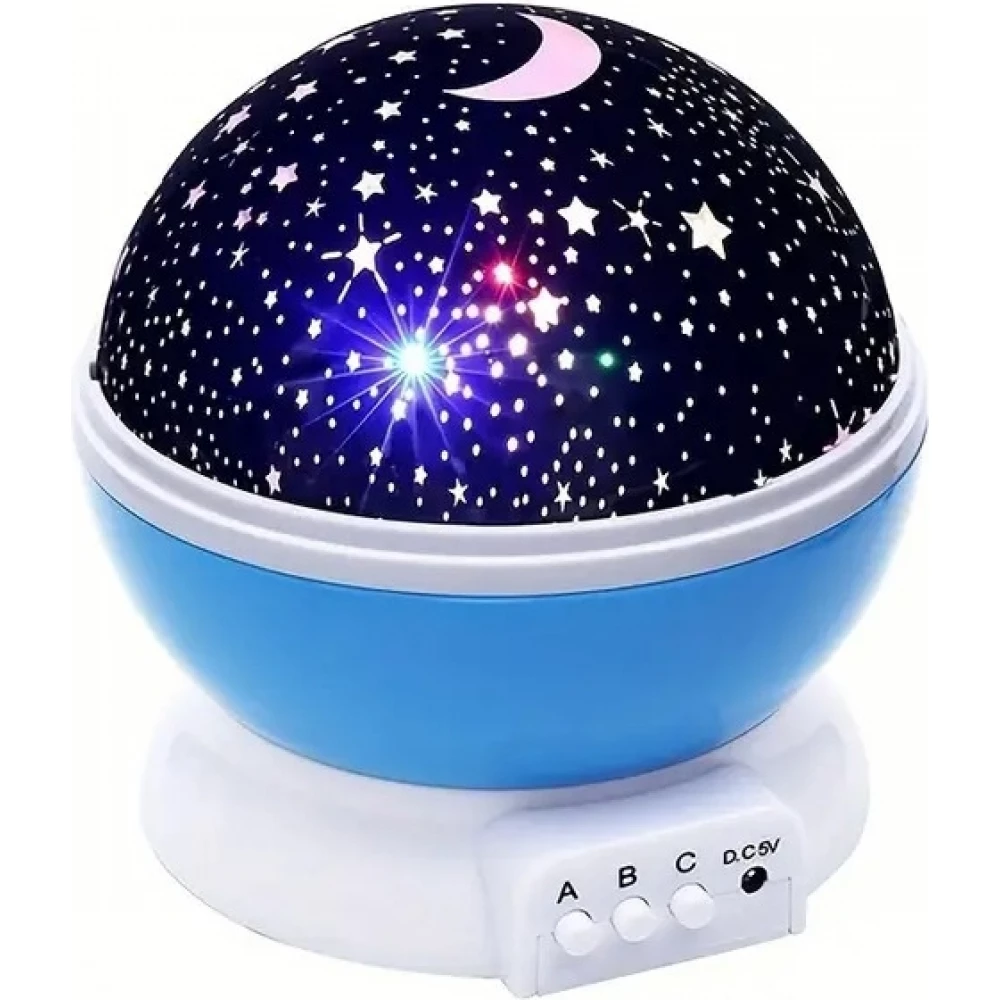 Sternenhimmel-Projektor Nachtlicht USB 12 Farben, 360&deg; Drehung Stimmungslicht f&uuml;rs Zimmer & Party - Blau
