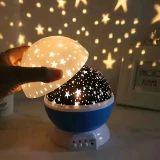 Sternenhimmel-Projektor Nachtlicht USB 12 Farben, 360&deg; Drehung Stimmungslicht f&uuml;rs Zimmer & Party - Blau