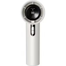 Turbo Taschenventilator mit hoher Geschwindigkeit 100 Geschwindigkeitsstufen tragbar wiederaufladbar 1800 mAh für Reisen Outdoor und Büro - Weiss