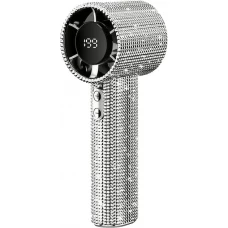 Strass-Pailletten Turbofan Tragbarer Ventilator (USB-C, 3 Geschwindigkeiten) - Silber
