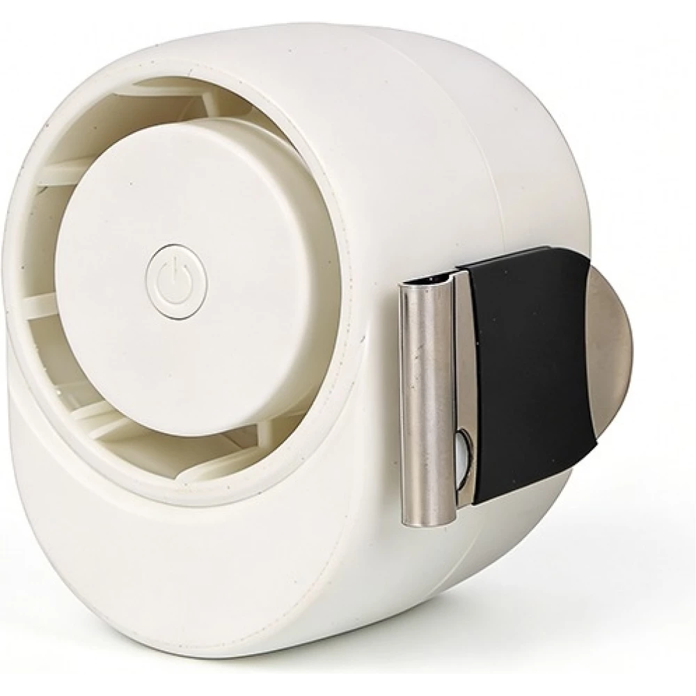 Ventilateur USB Type-C mini &agrave; clip portable rechargeable ultral&eacute;ger silencieux &agrave; porter avec batterie 1600 mAh - Blanc