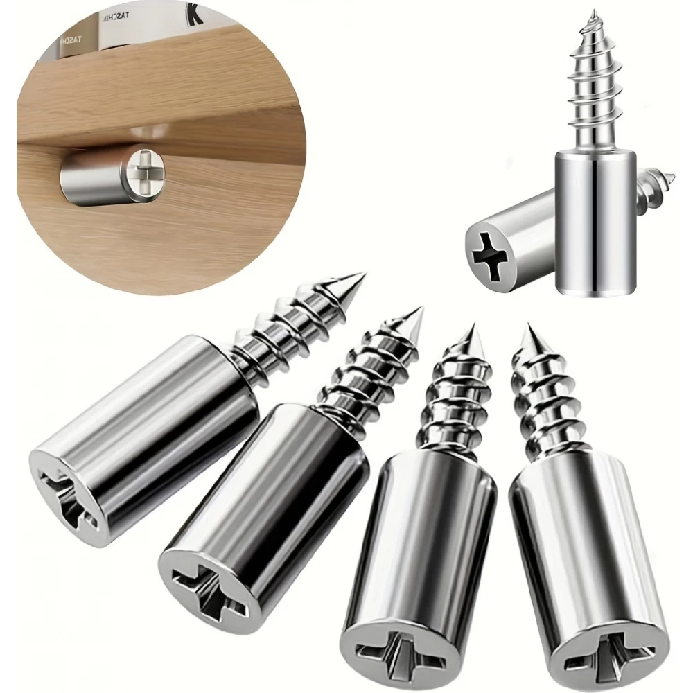Holzschrauben Regaltr&auml;ger 2 in 1 (30 St&uuml;ck) - Silber
