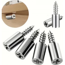 Holzschrauben Regaltr&auml;ger 2 in 1 (30 St&uuml;ck) - Silber