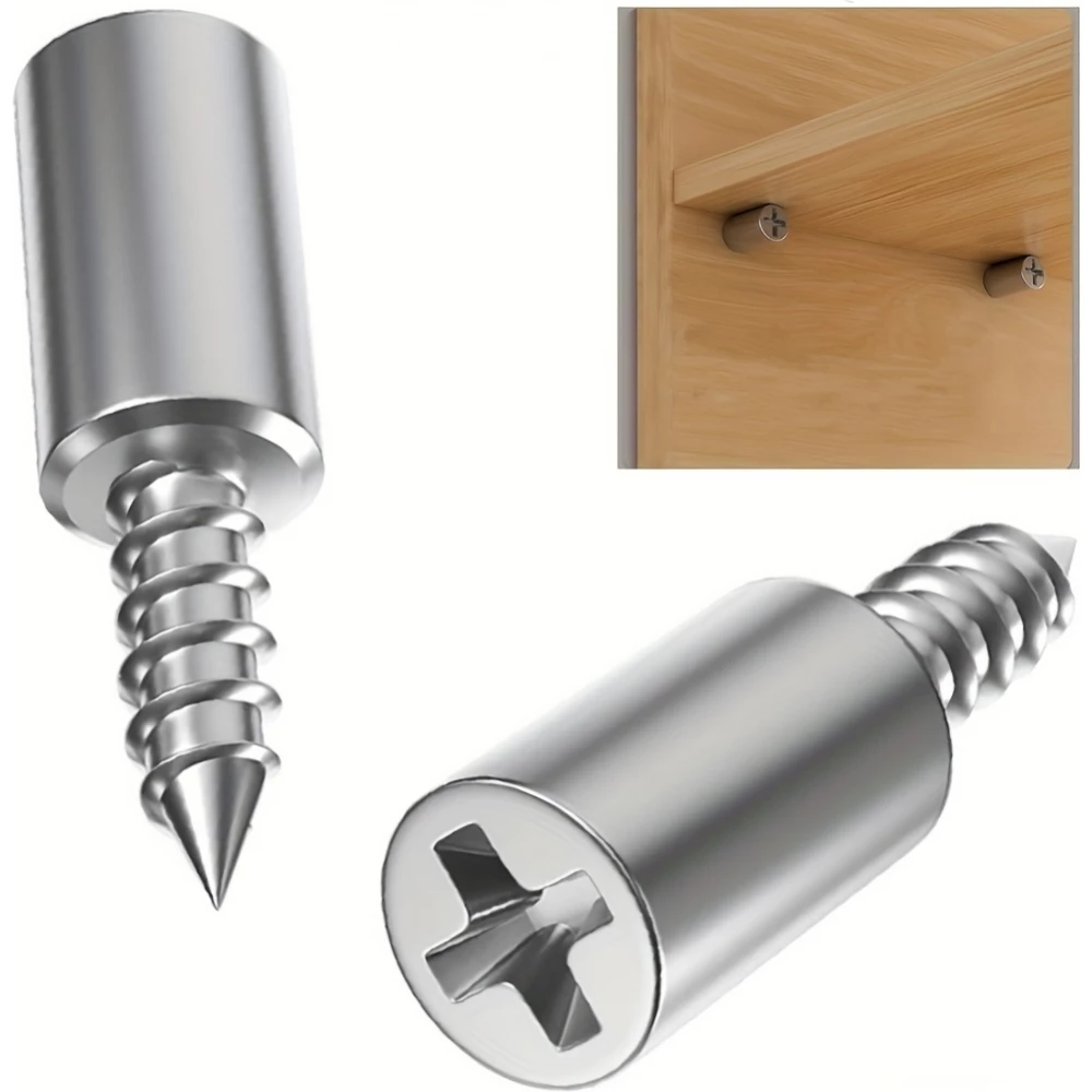 Holzschrauben Regaltr&auml;ger 2 in 1 (30 St&uuml;ck) - Silber