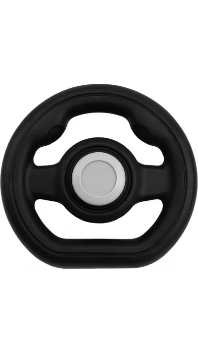 Volant de simulation pour poussette et chariot avec klaxon r&eacute;glable amovible jouet de conduite pour enfant - Noir