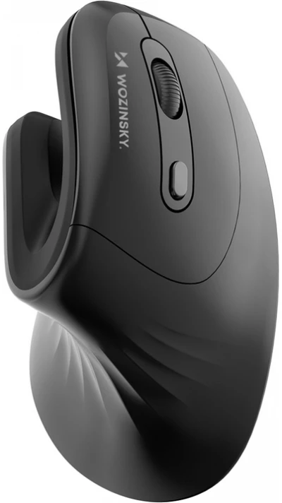 Wozinsky 3600 DPI WWM-1076 souris ergonomique verticale Bluetooth - Noir