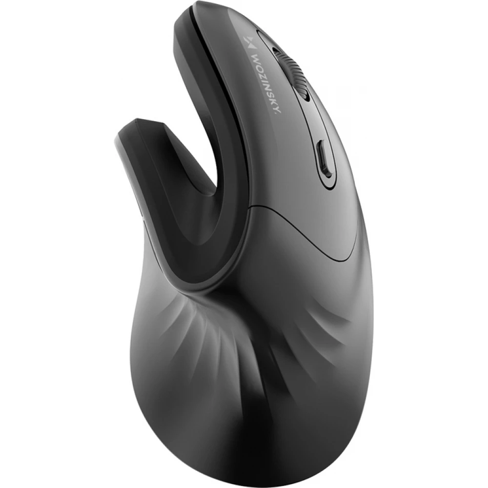 Wozinsky 3600 DPI WWM-1076 souris ergonomique verticale Bluetooth - Noir