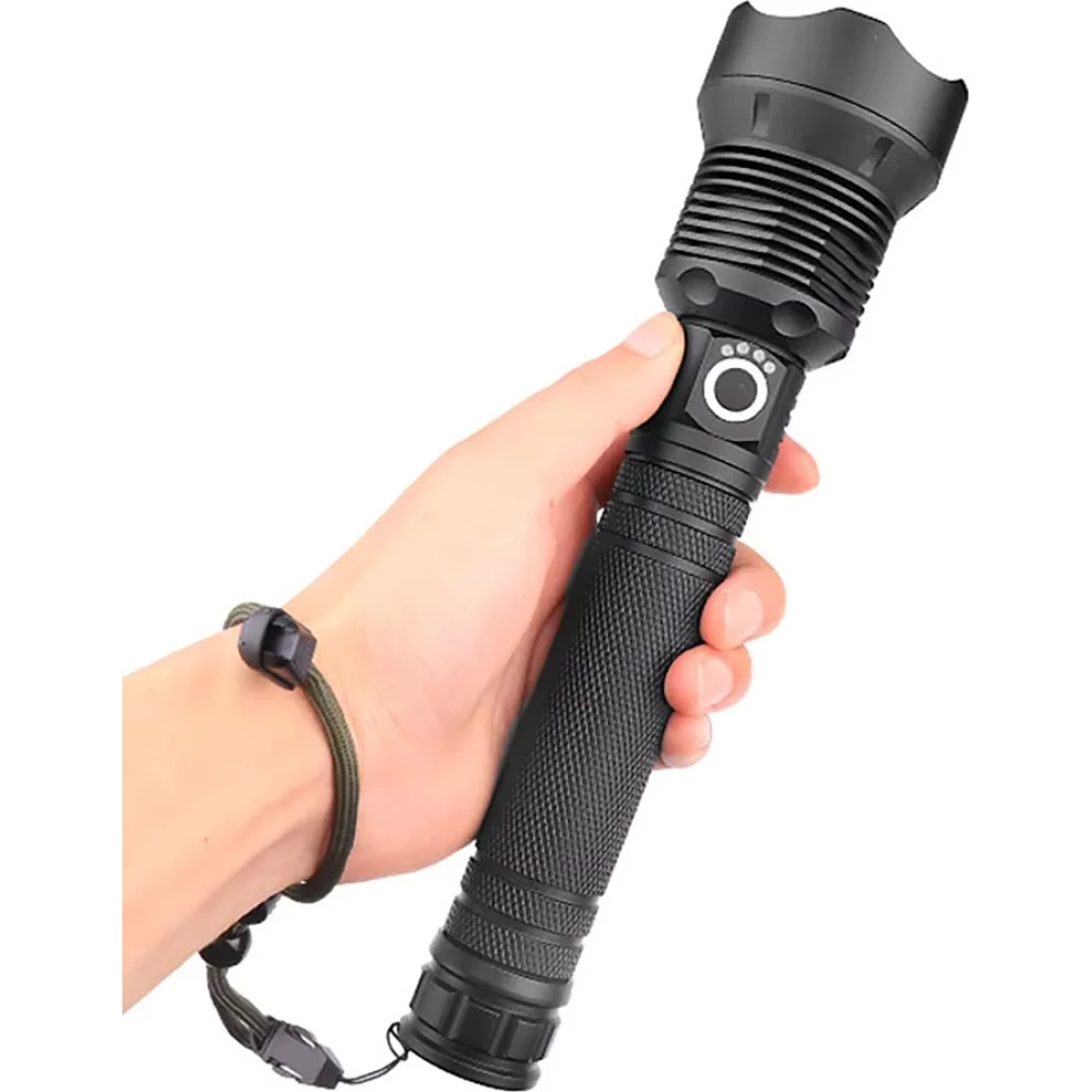 Wozinsky WLT-20W lampe de poche tactique 20W 2000 lm diodes CREE IP65 faisceau ajustable - Noir