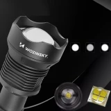 Wozinsky WLT-20W lampe de poche tactique 20W 2000 lm diodes CREE IP65 faisceau ajustable - Noir