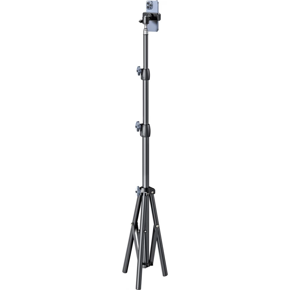 Wozinsky WRLD-00Y1S tr&eacute;pied durable en acier carbone tr&eacute;pied professionnel stabilisateur (1.7m) - Noir