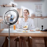 Wozinsky WRLD-00Y1S tr&eacute;pied durable en acier carbone tr&eacute;pied professionnel stabilisateur (1.7m) - Noir