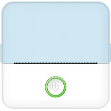 X6 Mini imprimante portable thermique Bluetooth sans encre avec papier et autocollants - Bleu