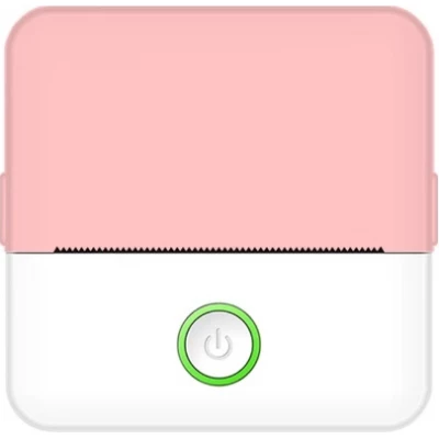 X6 Mini imprimante portable thermique Bluetooth sans encre avec papier et autocollants - Rose