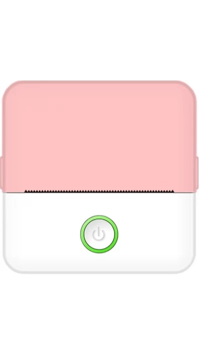 X6 Mini imprimante portable thermique Bluetooth sans encre avec papier et autocollants - Rose