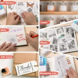 X6 Mini imprimante portable thermique Bluetooth sans encre avec papier et autocollants - Rose