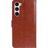 Hülle Samsung Galaxy S23 - Premium Flip Leder Tasche - Braun