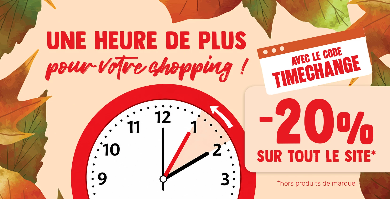 Changement d'heure 2026 -20%