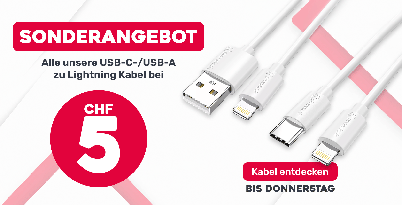 Câbles Lightning CHF 5
