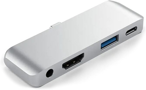 Adaptateur USB-C multi-ports pour Apple iPad Aluminium 4 en 1 USB  3.0-AUX-HDMI - Argent - Acheter sur PhoneLook