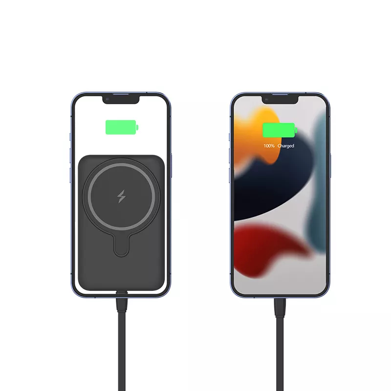 Batterie externe portable sans fil 2 en 1 MagSafe et support