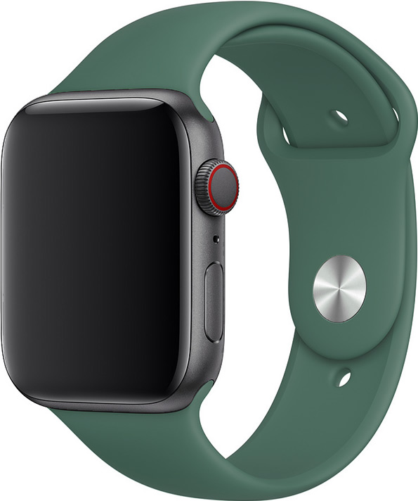 Silikon Sport Armband Benzin grun Apple Watch 38mm 40mm 41mm