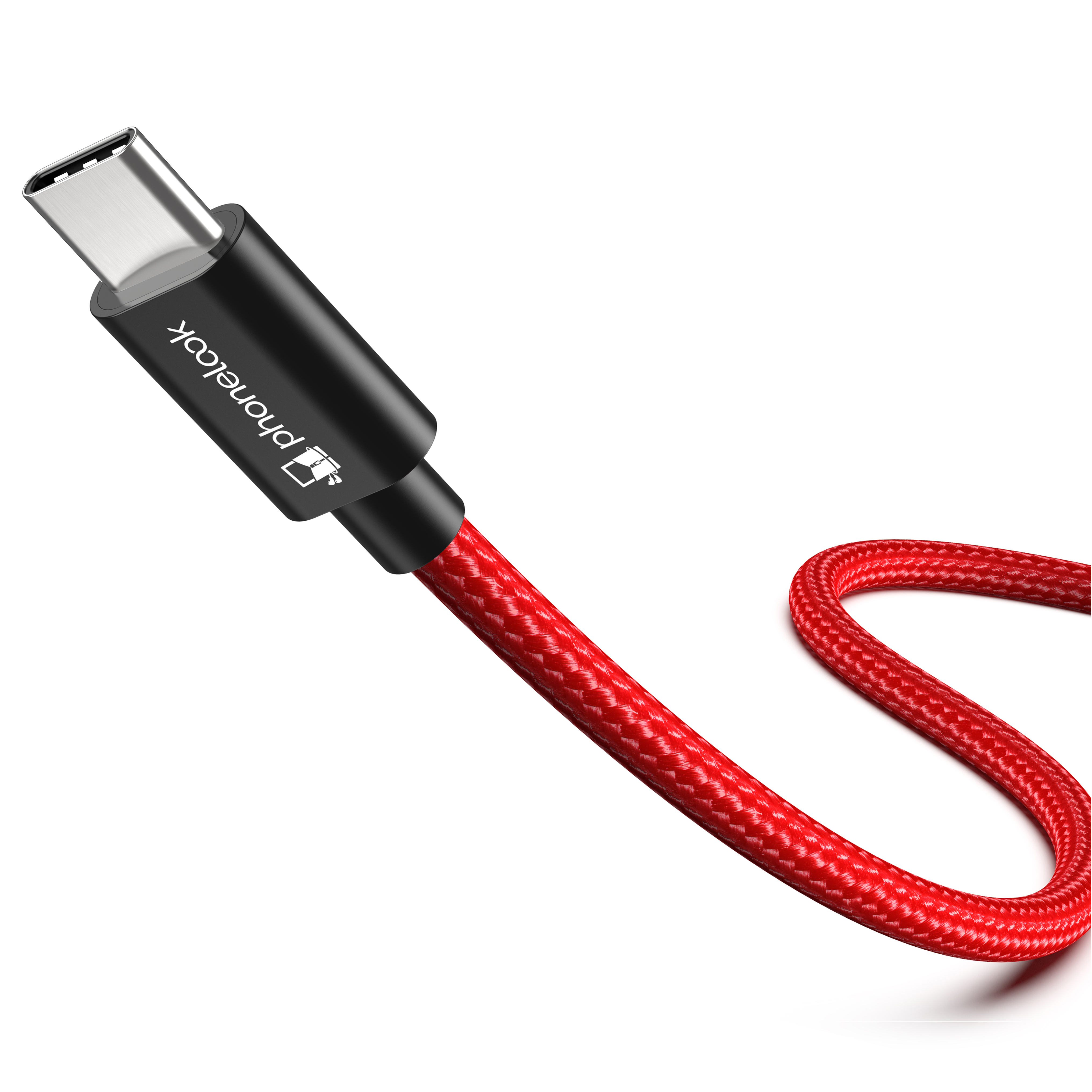 Câble chargeur (1 m) USB-C vers USB-A - PhoneLook noir/rouge - Acheter sur  PhoneLook
