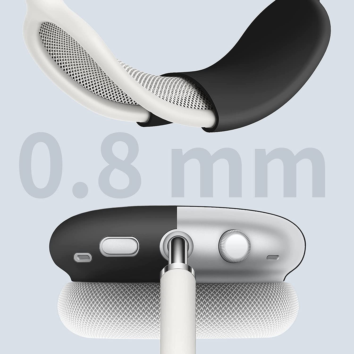 Coque AirPods Max - Silicone souple flexible avec bandeau - Noir - Acheter  sur PhoneLook
