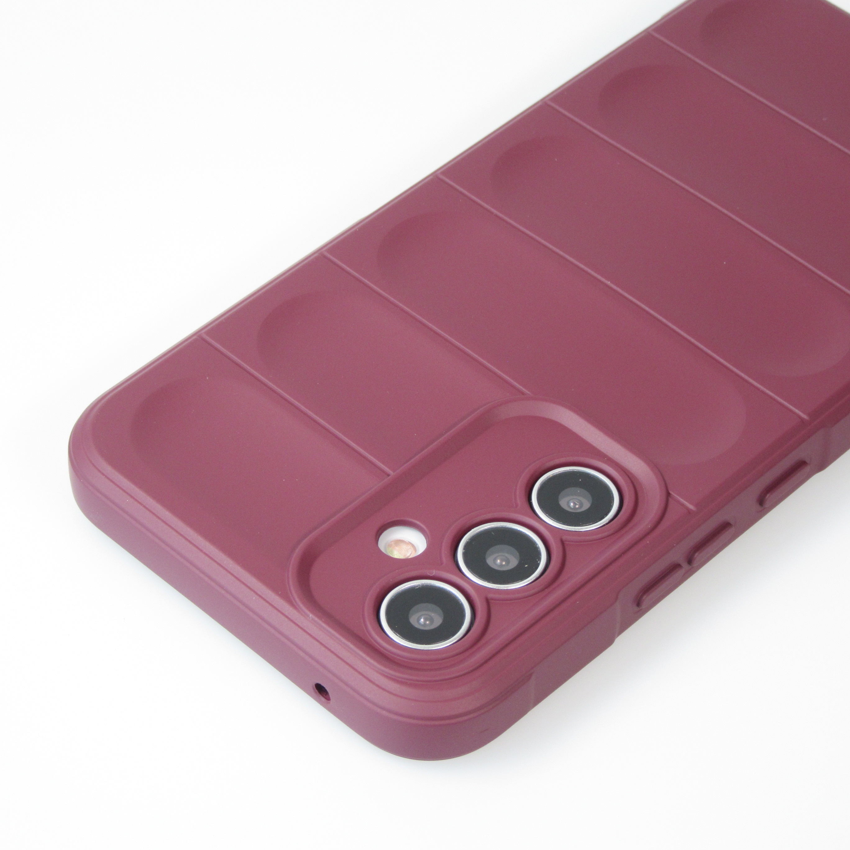 Coque Silicone Pour IPhone 6/7/8 PLUS/X/XR/11 - Couleur Bordeaux - Anti-chocs, Avec Pochette