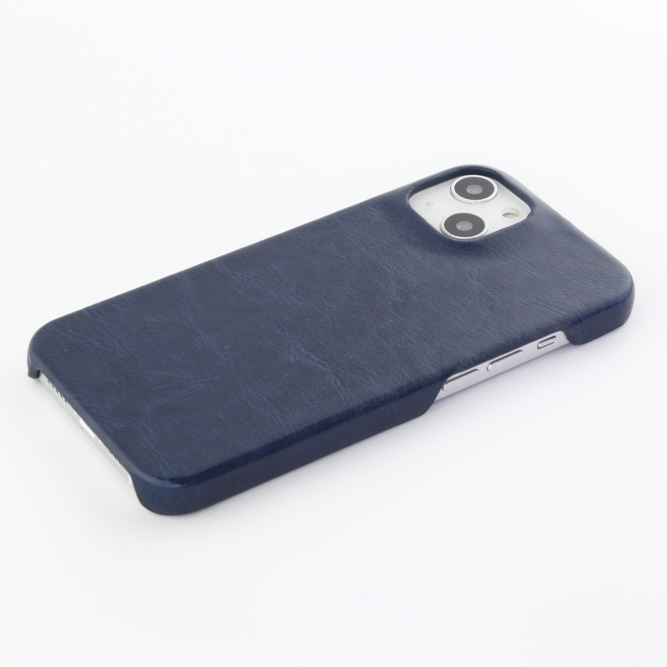 Hülle iPhone 13 mini - Basic-Leder blau - Kaufen auf PhoneLook