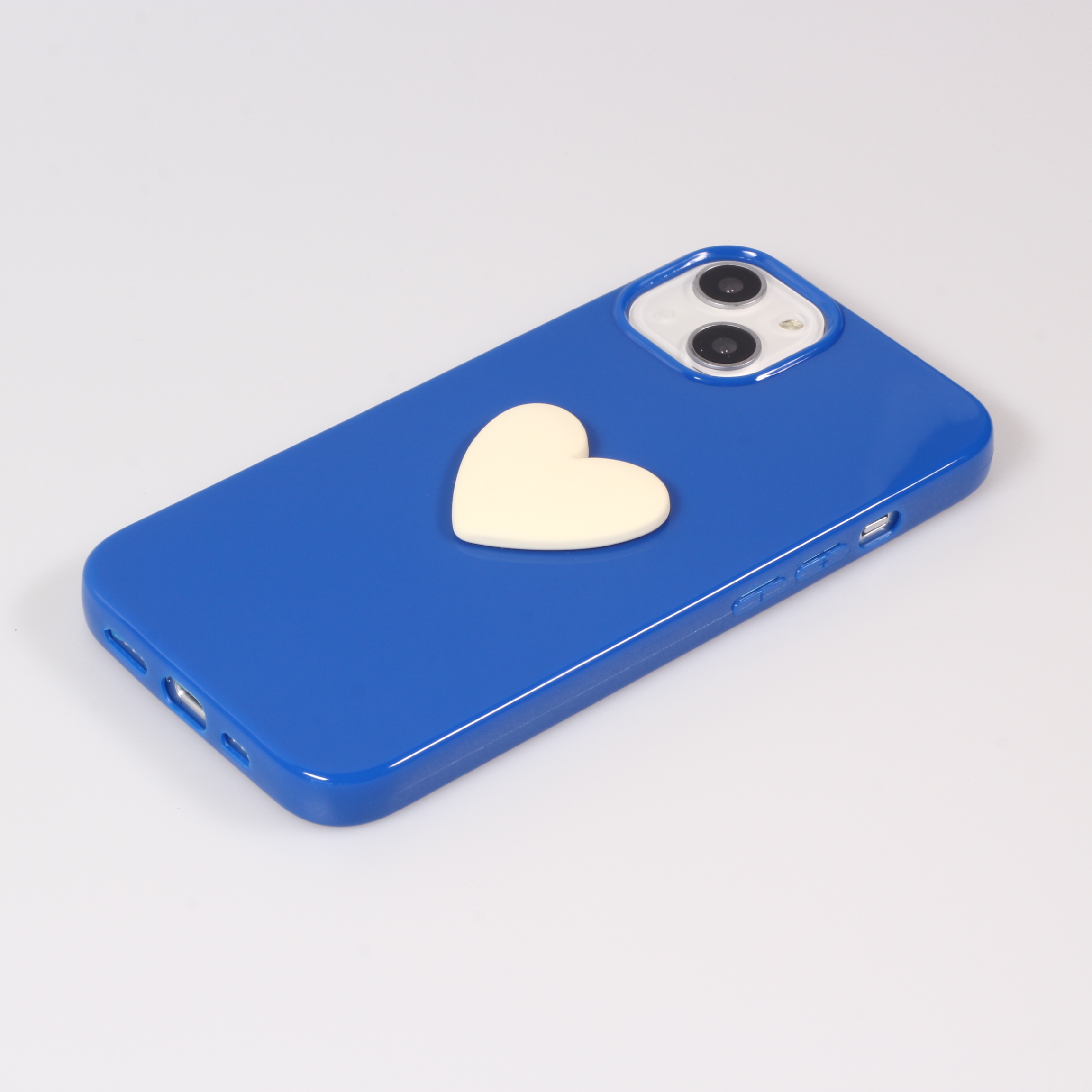 iPhone 13 mini Case Hülle - 3D Herz Gel - Blau - Kaufen auf PhoneLook