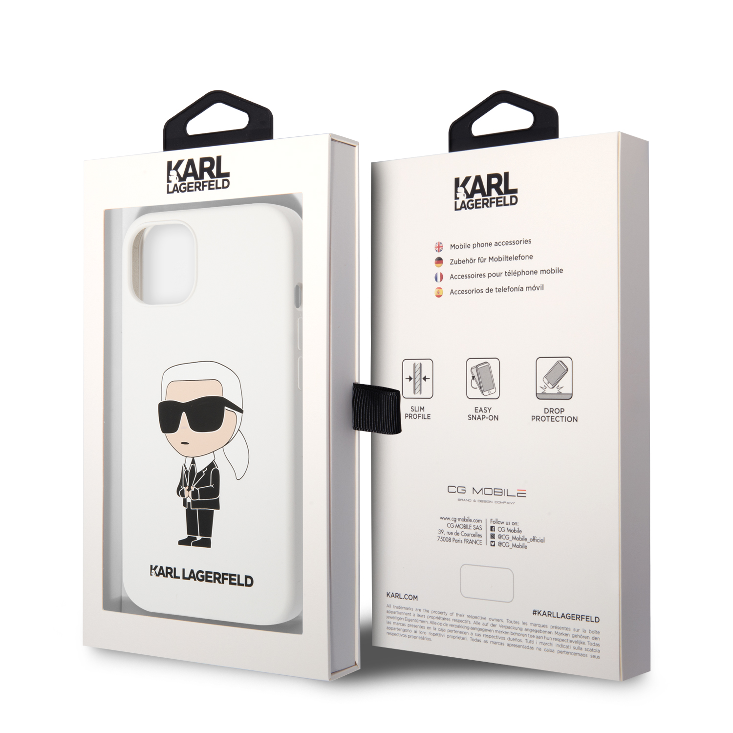 Coque iPhone 13 - Karl Lagerfeld chic silicone soft touch - Blanc - Acheter  sur PhoneLook