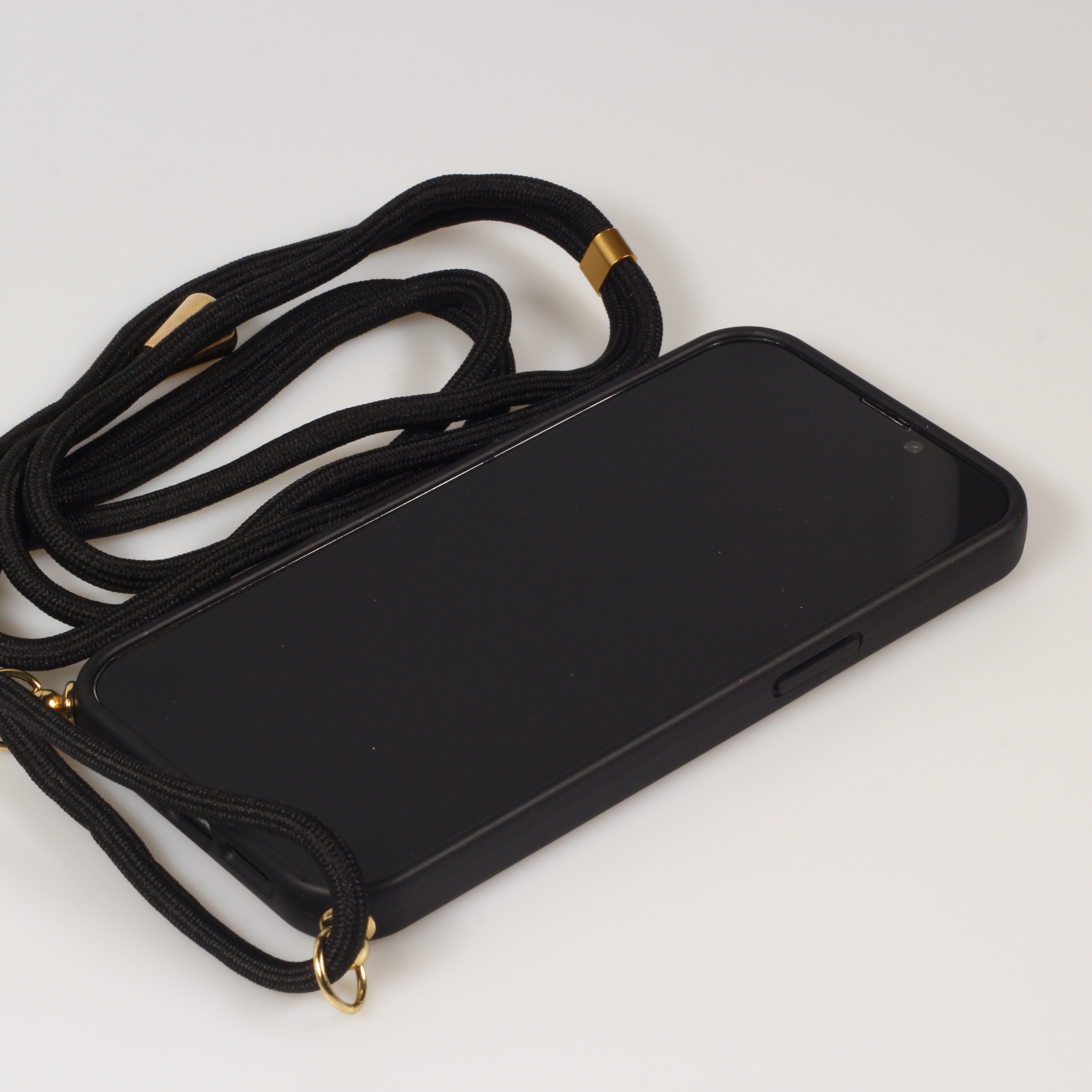 Housse de protection avec cordon pour iPhone 14 Pro Max noir