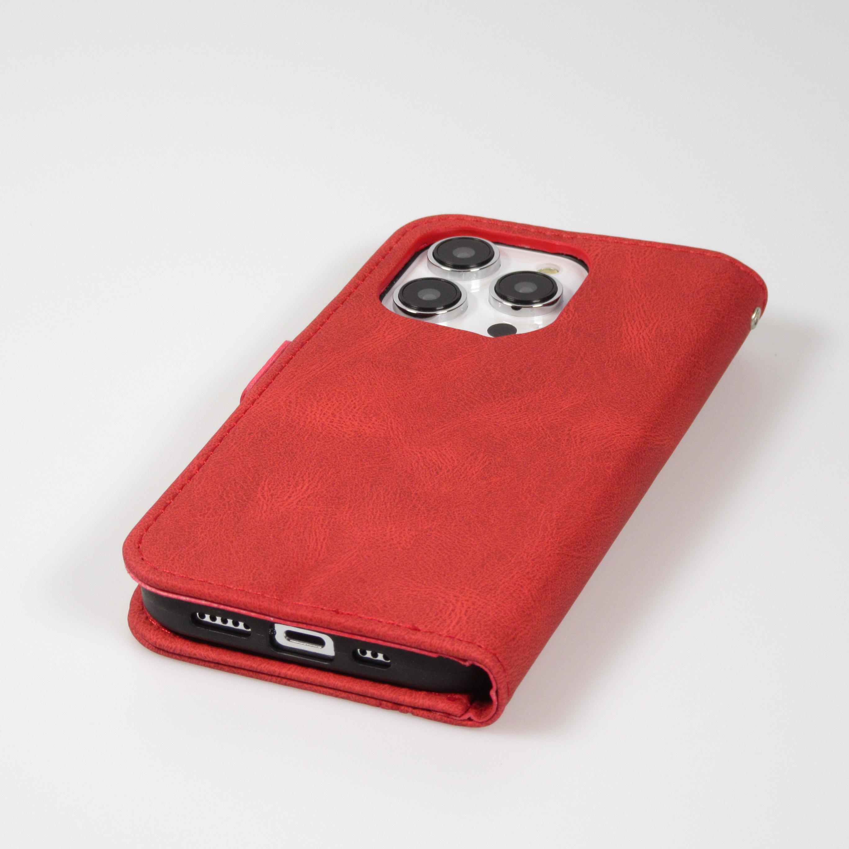 iPhone 14 Pro Max Case Hülle Flip Geometrisch Rot komplett Kaufen auf PhoneLook
