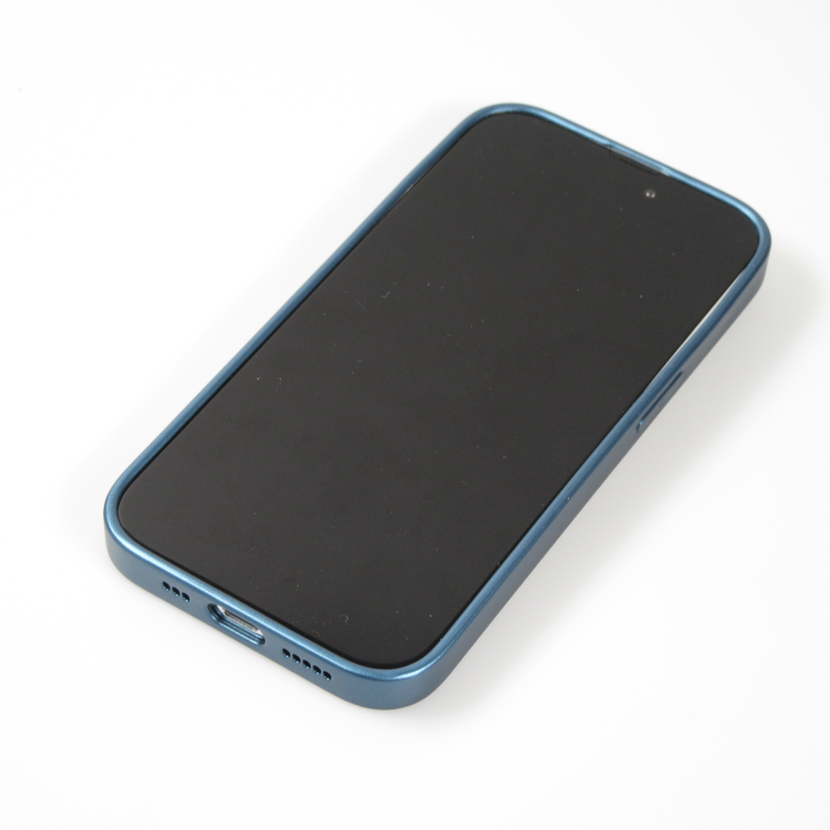 Coque silicone+protection caméra bleu iPhone 11Pro Max
